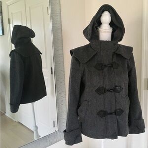 rag & bone Charcoal Hooded Toggle Jacket
